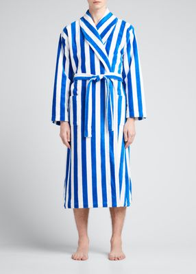 Men's Aston 31 Terry Cotton Stripe Bathrobe