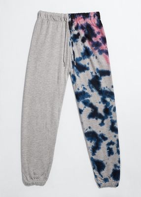 Girl's Tie-Dye Drawstring Jogger Pants, Size S-XL