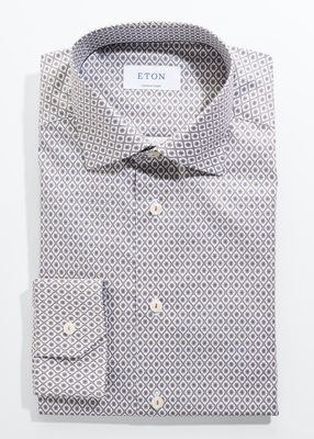 Men's Contemporary Fit Mosaic-Print Shirt