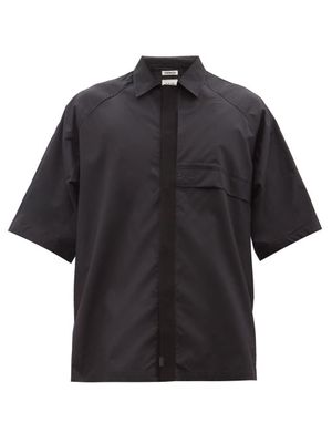 Tom Wood - Achille Organic-cotton Short-sleeved Shirt - Mens - Black