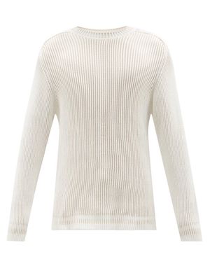 Tom Wood - Mandarin Ribbed Organic-cotton Sweater - Mens - Cream