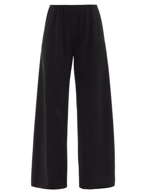 The Row - Gala Double-cady Wide-leg Trousers - Womens - Black