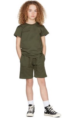 PANGAIA Kids Green Organic Cotton 365 Long Shorts