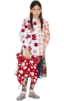 Chopova Lowena Kids Off-White Printed Star Leggings