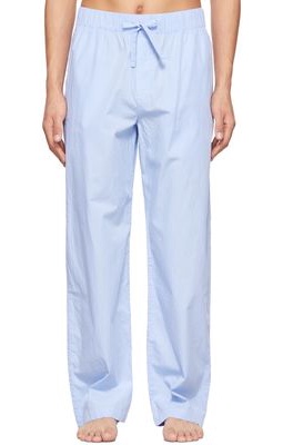 Tekla Blue Poplin Pyjama Pants