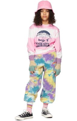 Luckytry Kids Purple Rainbow Fleece Lounge Pants