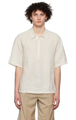Barena Off-White Mola Telino Short Sleeve Shirt