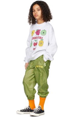 Luckytry Kids Green & Black Check Cloud Track Pants