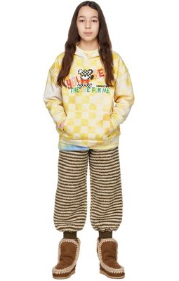 Luckytry Kids Brown Striped Dumbled Lounge Pants