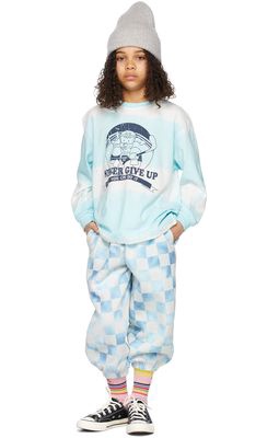 Luckytry Kids Blue Vintage Check Lounge Pants