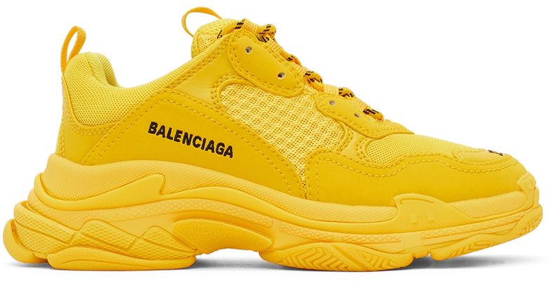 Balenciaga Kids Kids Yellow Triple S Sneakers