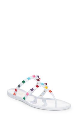 Valentino Garavani Rockstud Jelly Sandal in Bianco/Multiclr