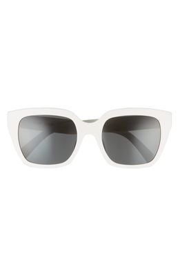 CELINE 56mm Cat Eye Sunglasses in Ivory /Smoke