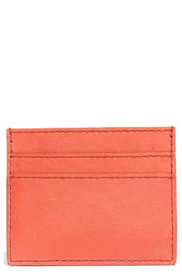 Madewell The Leather Card Case in Fresh Chili