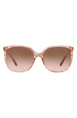 Michael Kors 57mm Gradient Cat Eye Sunglasses in Transparent Pink