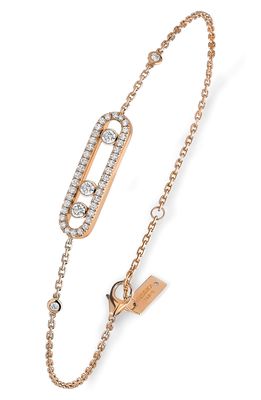 Messika Baby Pave Move Diamond Bracelet in Rose Gold
