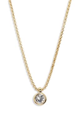 Ted Baker London Sininaa Crystal Pendant Necklace in Gold Tone Clear Crystal