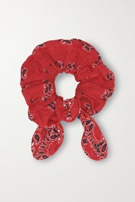 SAINT LAURENT - Paisley-print Poplin Hair Tie - Red