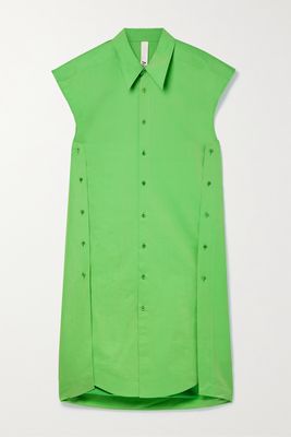 Petar Petrov - Adri Cotton And Silk-blend Poplin Midi Shirt Dress - Green