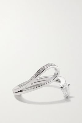 Repossi - Serti Inversé 18-karat White Gold Diamond Ring - 54