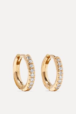 Ileana Makri - 18-karat Gold Diamond Hoop Earrings - one size