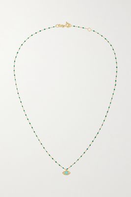 Gigi Clozeau - Eye Mini Gigi 18-karat Gold Multi-stone Necklace - one size