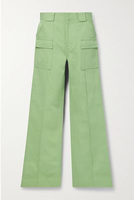 Petar Petrov - Gaspar Cotton-blend Twill Wide-leg Pants - Green