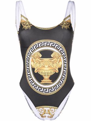 Versace Greek Key-print swimsuit - Black