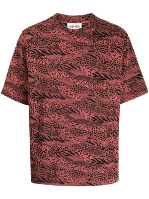 Kenzo Skate mix-print T-shirt - Red