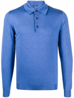Kiton knitted polo shirt - Blue