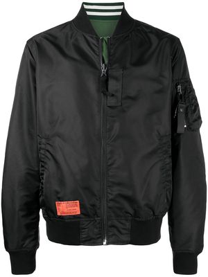 izzue reversible bomber jacket - Black