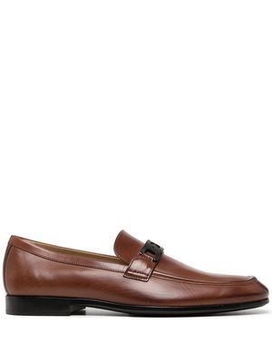 Tod's chain-detail loafers - Brown