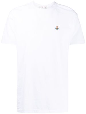 Vivienne Westwood embroidered-logo short-sleeved T-shirt - White