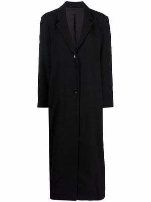 Lemaire wool long single-breasted coat - Black