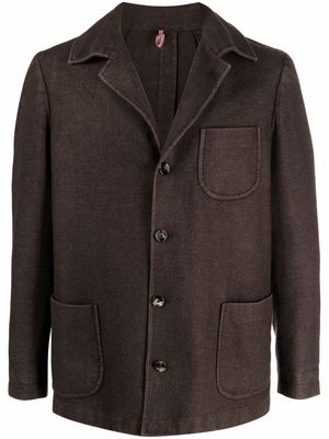 Dell'oglio lightweight buttoned jacket - Brown