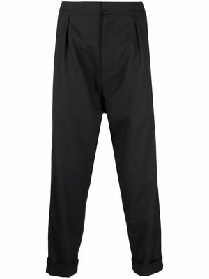 Balmain stripe-detail straight-leg trousers - Black