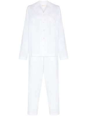 GENERAL SLEEP Classic full-length pyjama set - White