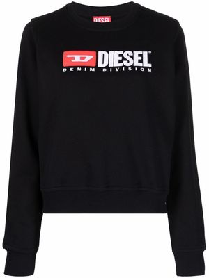 Diesel embroidered-logo crew neck sweatshirt - Black