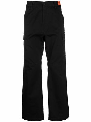Heron Preston logo-tape detail cargo trousers - Black