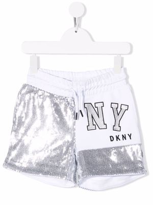 Dkny Kids NY sequin-embellished shorts - White