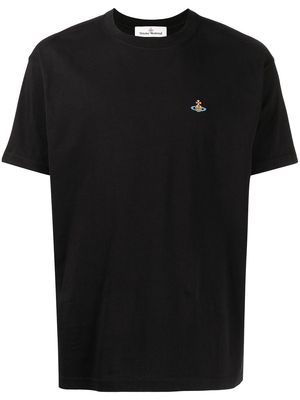 Vivienne Westwood embroidered-logo short-sleeved T-shirt - Black