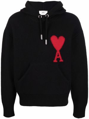 AMI Paris oversize Ami De Coeur hoodie - Black