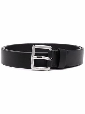 Neil Barrett logo-buckle leather belt - Black