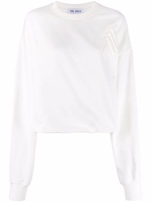The Attico drop-shoulder silhouette sweatshirt - White