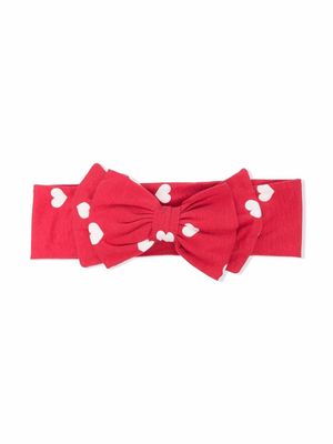 Monnalisa bow-detail polka dot hairband - Red