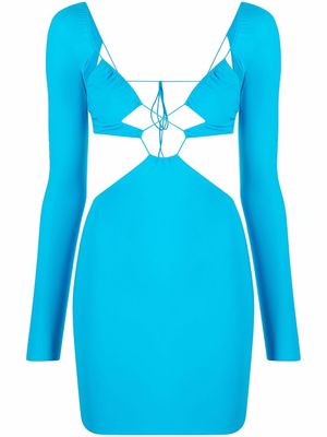 Amazuìn Azhar cut-out minidress - Blue