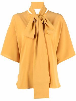 Alberto Biani pussy-bow blouse - Yellow