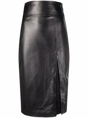 Manokhi Laura leather pencil skirt - Black