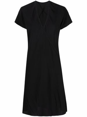Rick Owens V-neck mini dress - Black