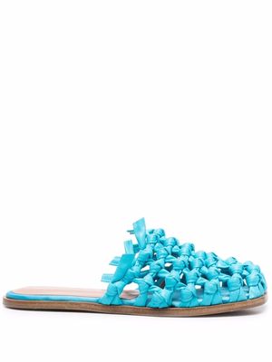 ETRO square-toe woven mules - Blue